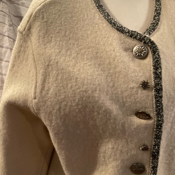 “GEIGER” Off White Vintage Wool Made In Austria Jacket. - Picture 3 of 14